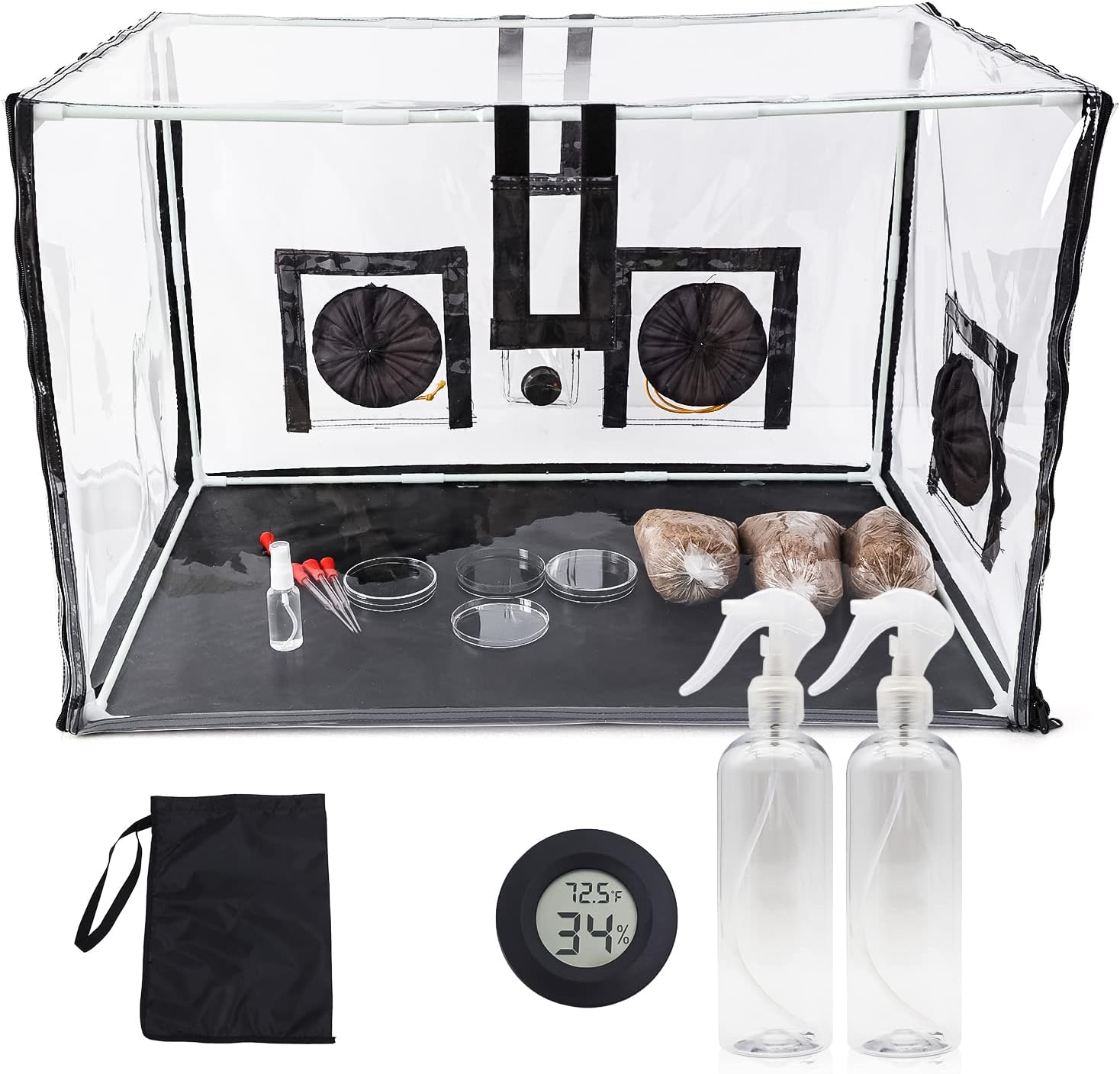 Lovely Ran Large Still Air Box Mushroom Mycology Fume Hood Propagation StationsGrow Kit Mushroom