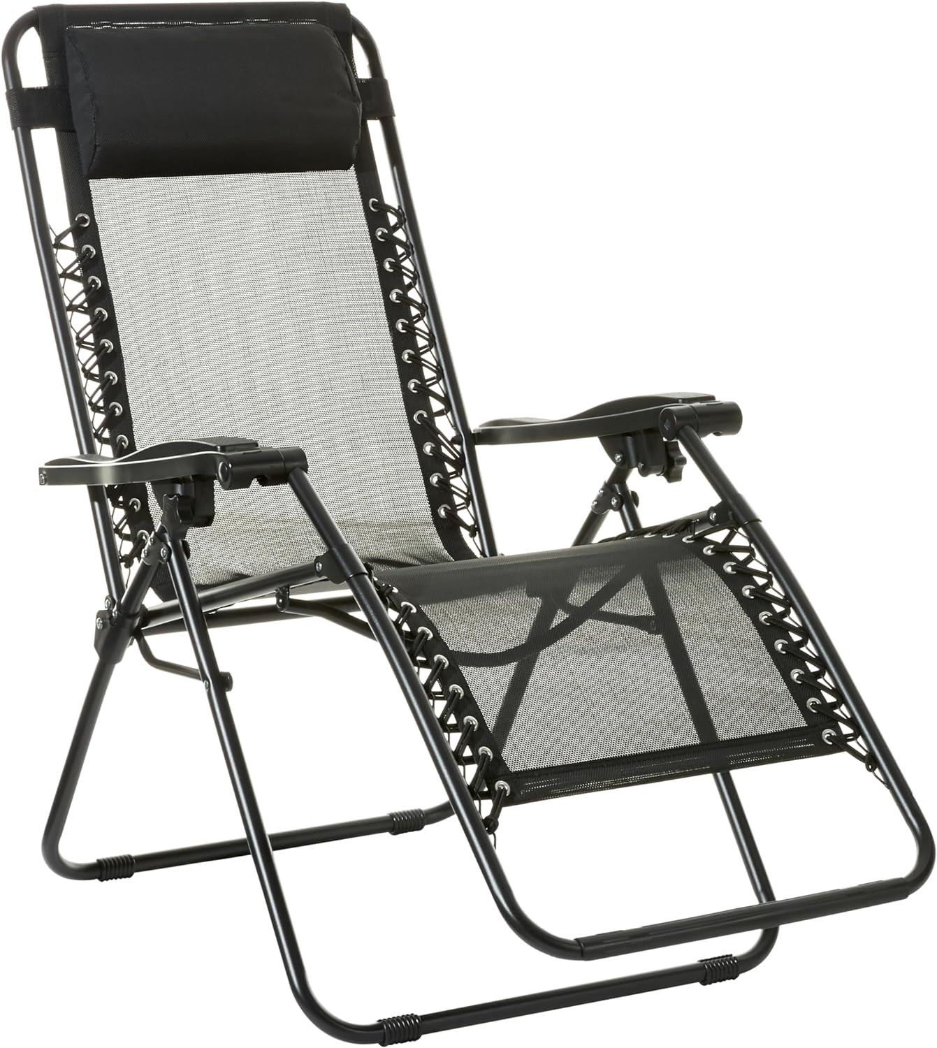 Amazon Basics Outdoor Textilene Adjustable Zero Gravity Folding Reclining Lounge Chair