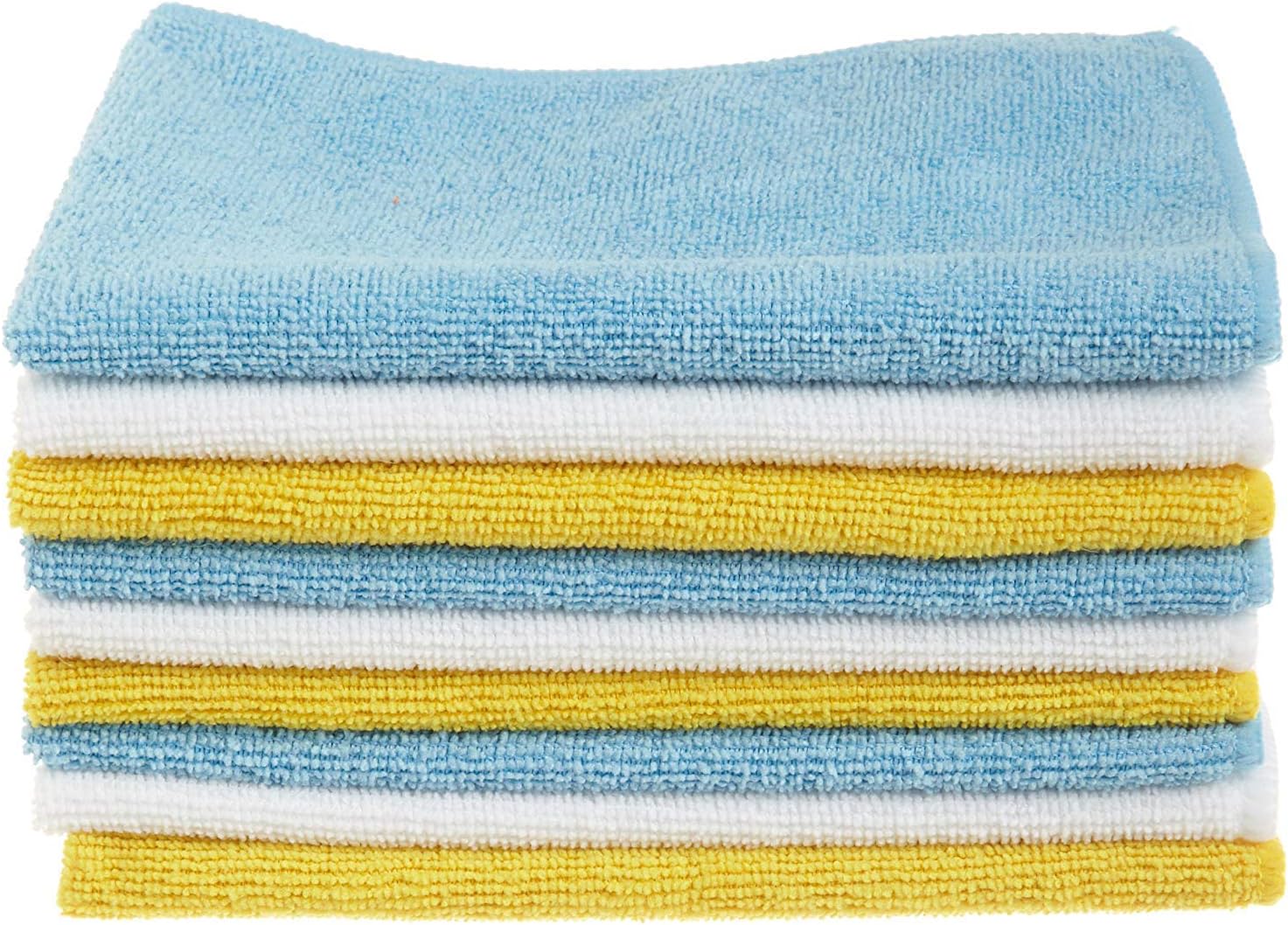 Amazon Basics Microfiber Cleaning Cloths, Non-Abrasive, Reusable and Washable, Pack of 24