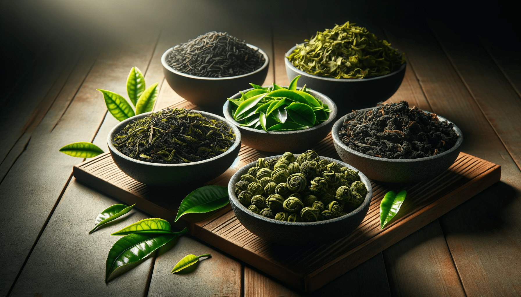 Benefits of different types of tea (black, green, white, oolong)