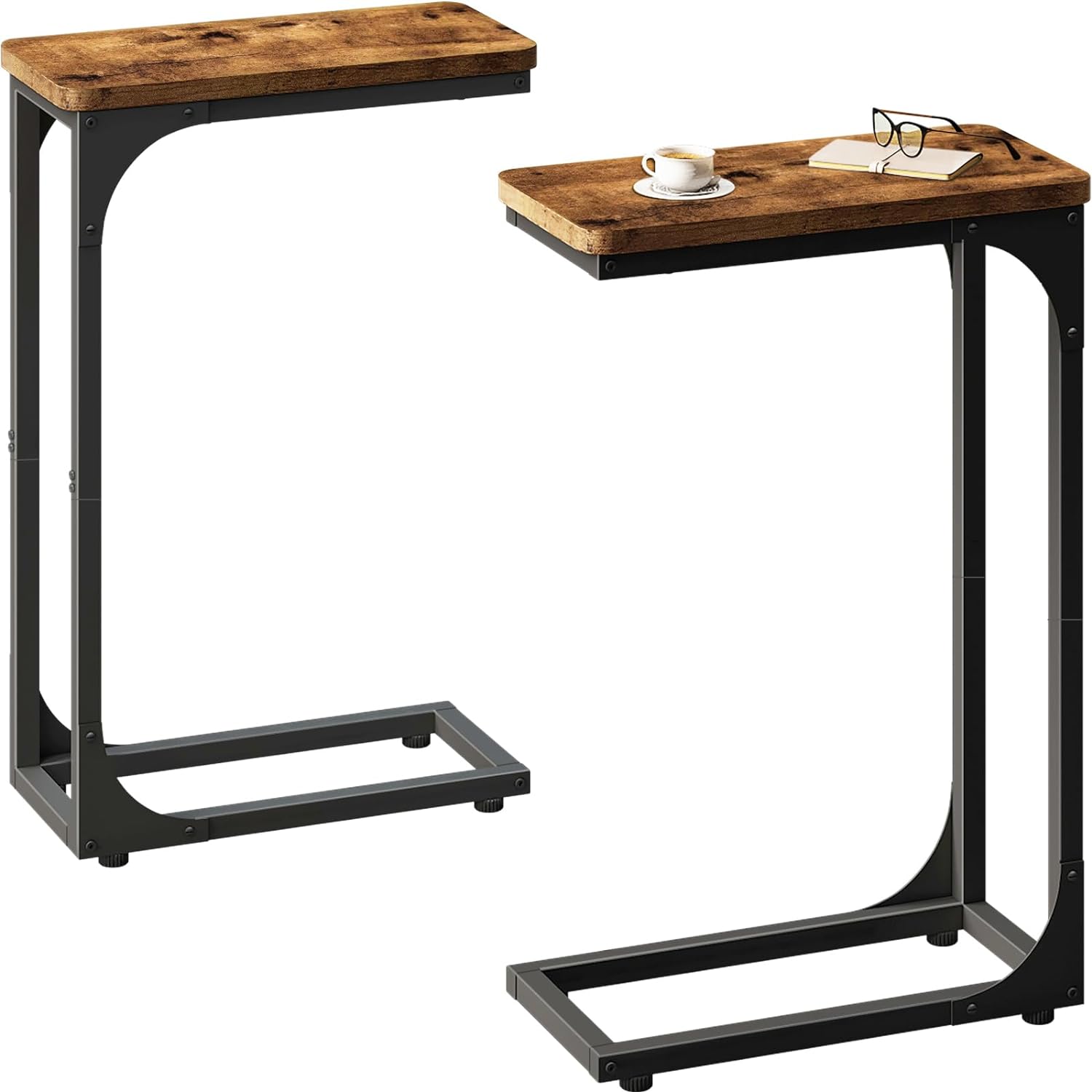 QEEIG Narrow C Shaped Side Table