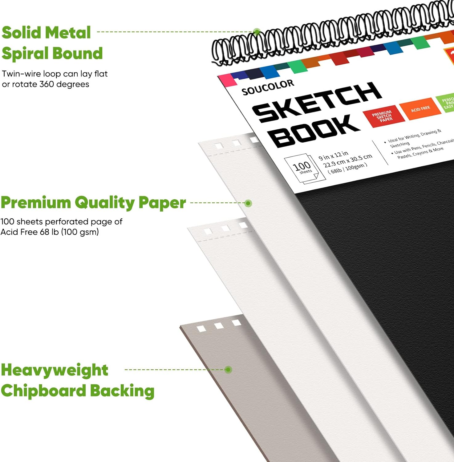 Soucolor 9 x 12 Sketch Book