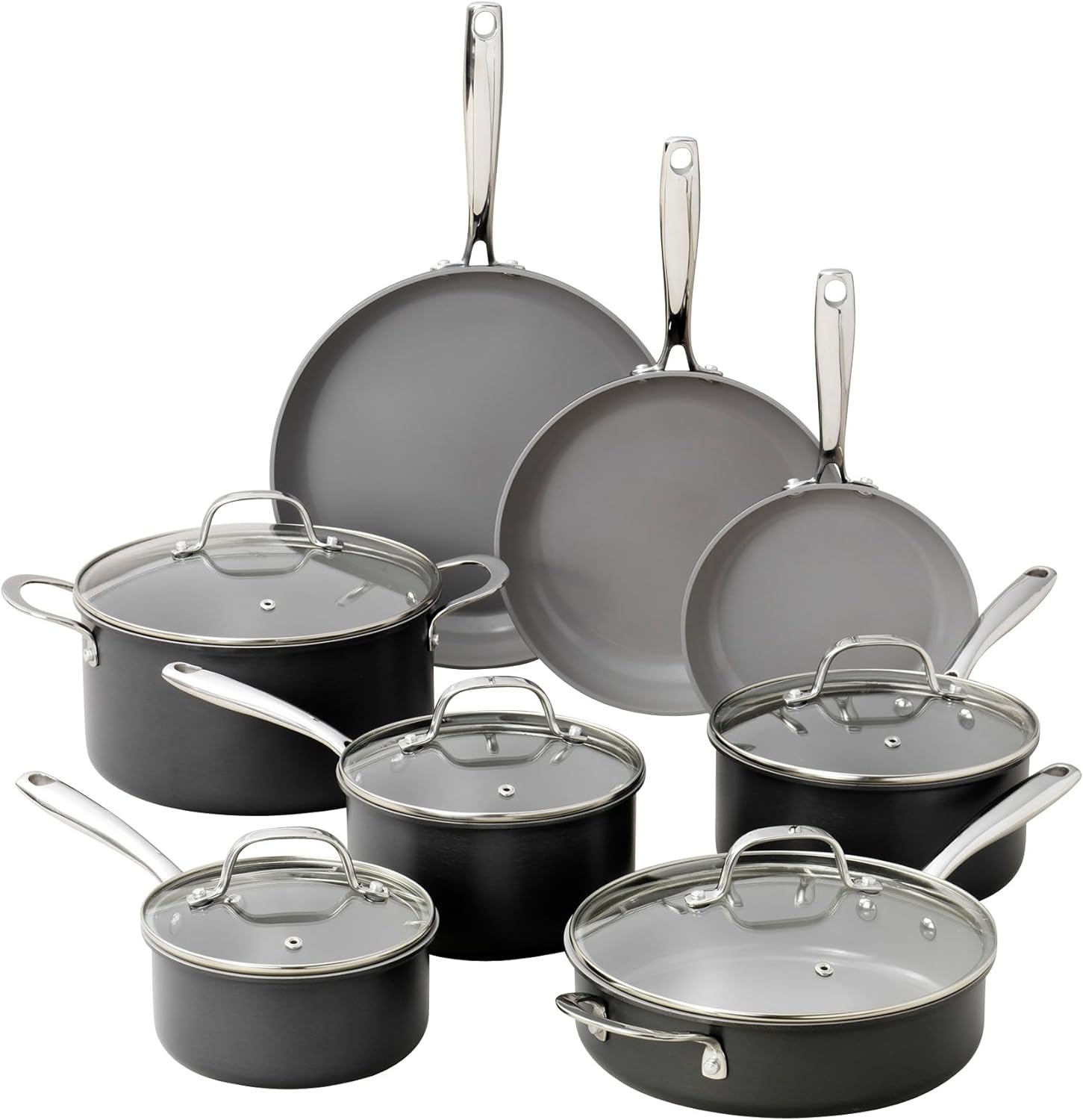 Granitestone 13 Pc Ceramic Pots and Pans Set