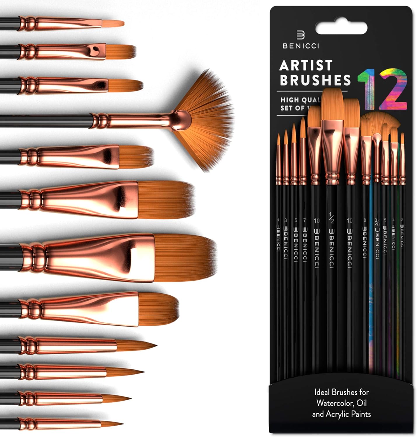 Benicci Professional Artist Paint Brush Set