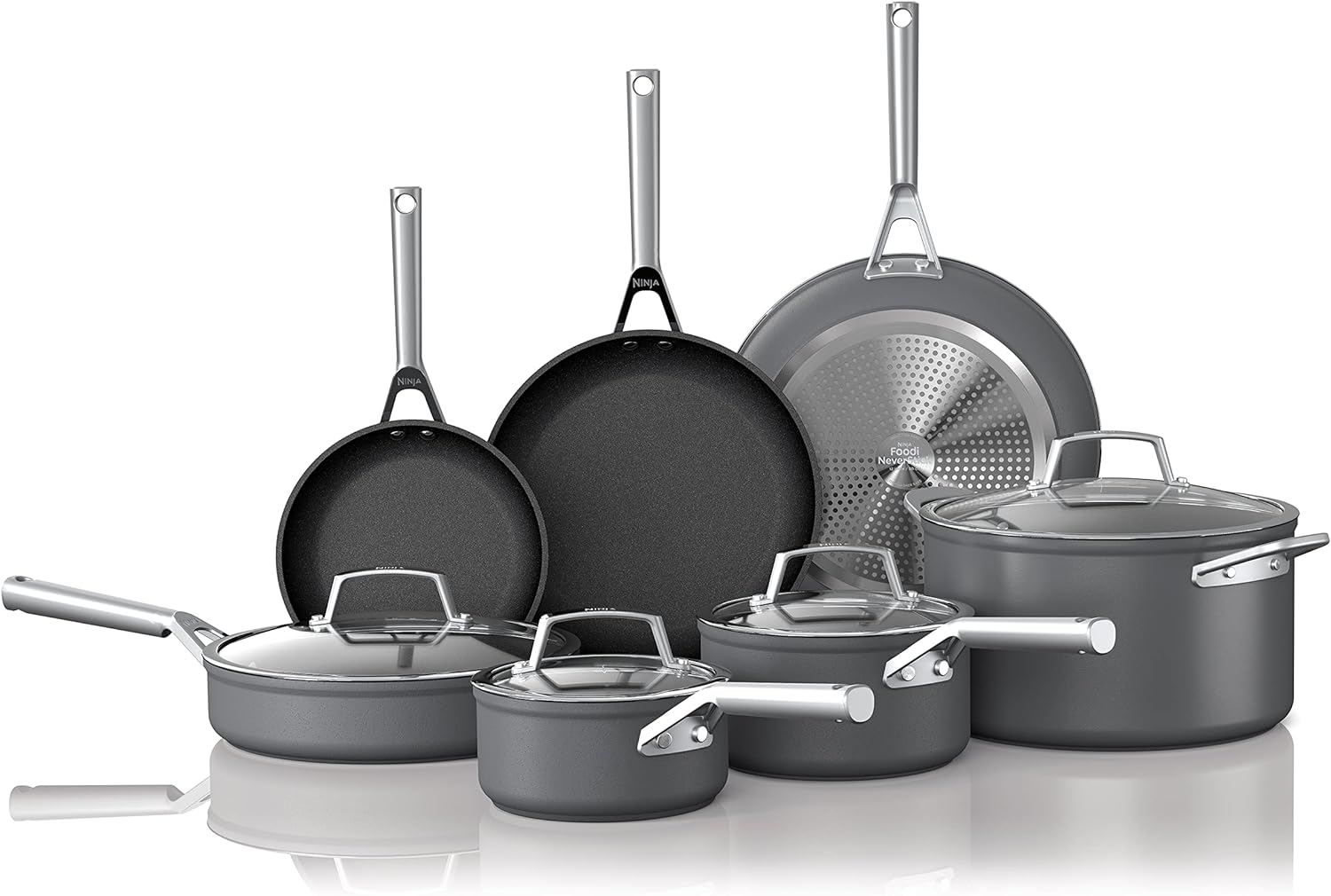 Ninja C39800 Foodi NeverStick Premium 12-Piece Cookware Set