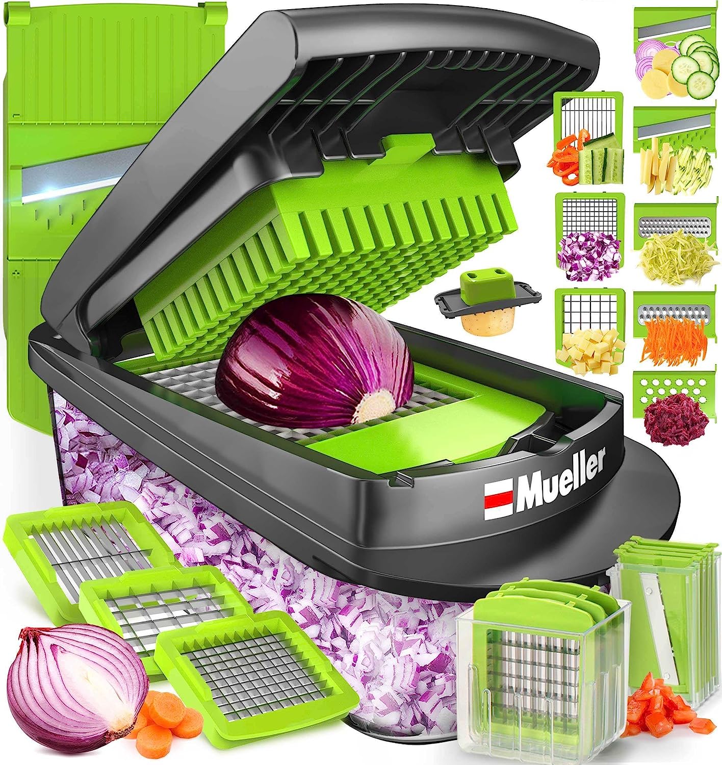Mueller Pro-Series 10-in-1, 8 Blade Vegetable Chopper