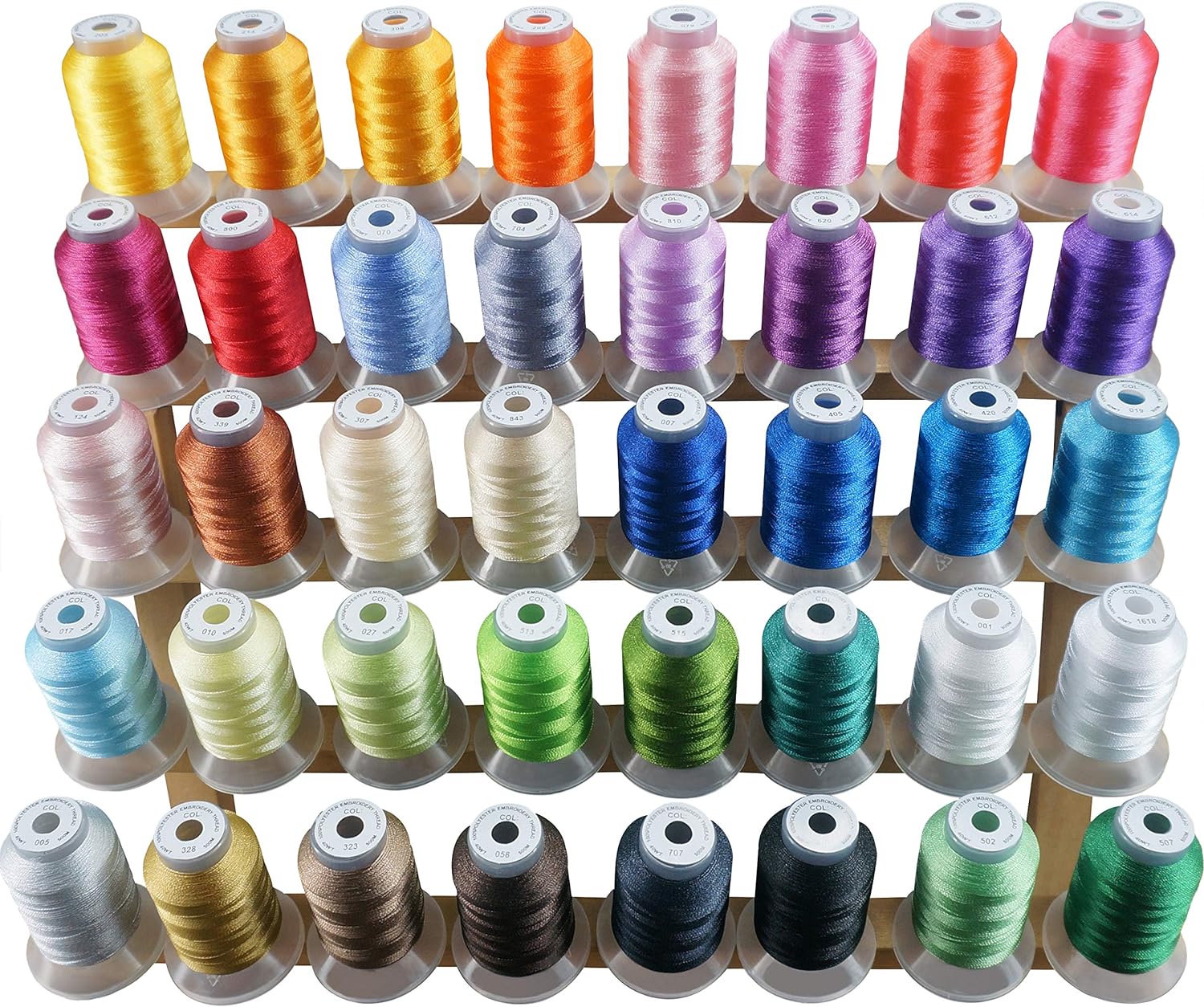 New brothread 40 Brother Colors Polyester Embroidery Machine Thread Kit
