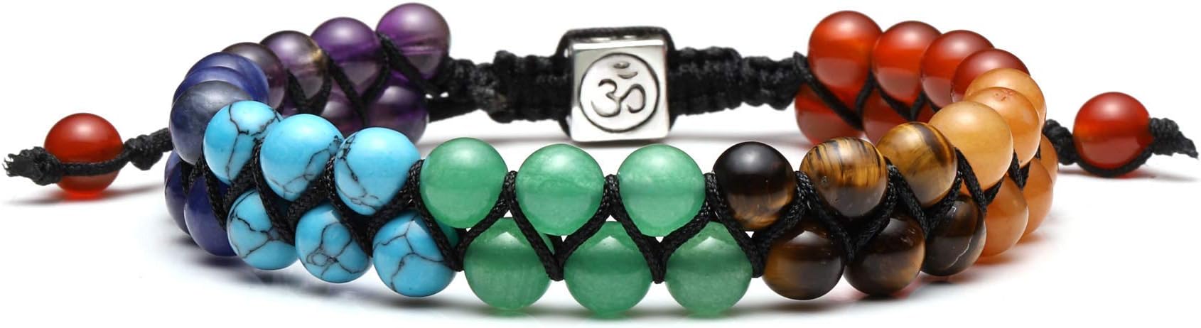 Top Plaza Bead Chakra Bracelet 7 Chakras Healing Crystals Bracelet