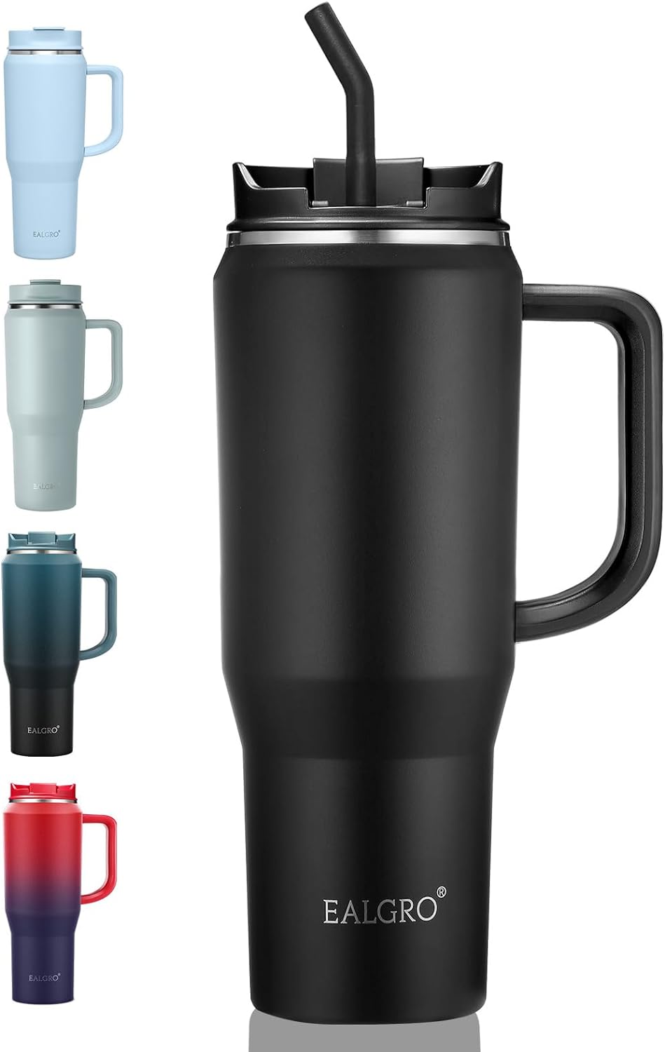 EALGRO 40 oz Tumbler with Handle, Insulated Tumblers with Lid and Straw