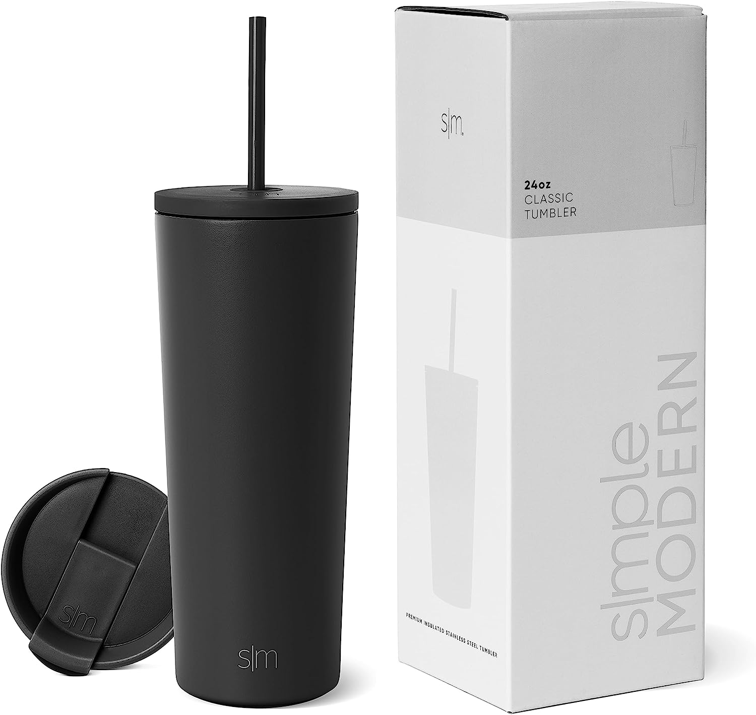 Simple Modern Insulated Tumbler with Lid and Straw