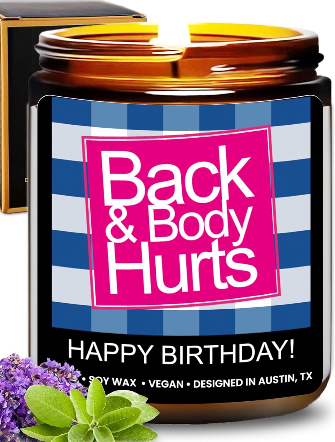 Rosa Vila Funny Happy Birthday Candle